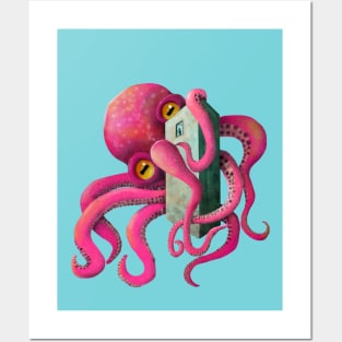 Big red Kraken Posters and Art